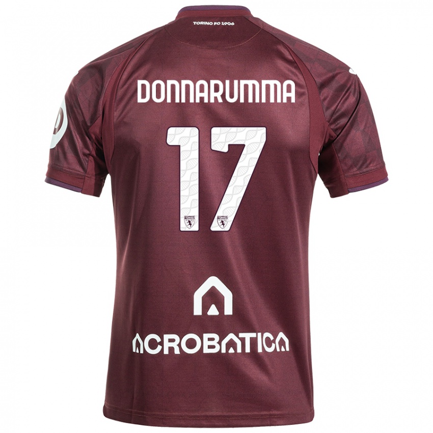 Hombre Camiseta Antonio Donnarumma #17 Granate Blanco 1ª Equipación 2024/25 La Camisa Perú