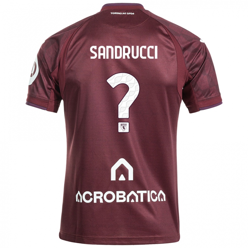 Hombre Camiseta Romeo Sandrucci #0 Granate Blanco 1ª Equipación 2024/25 La Camisa Perú