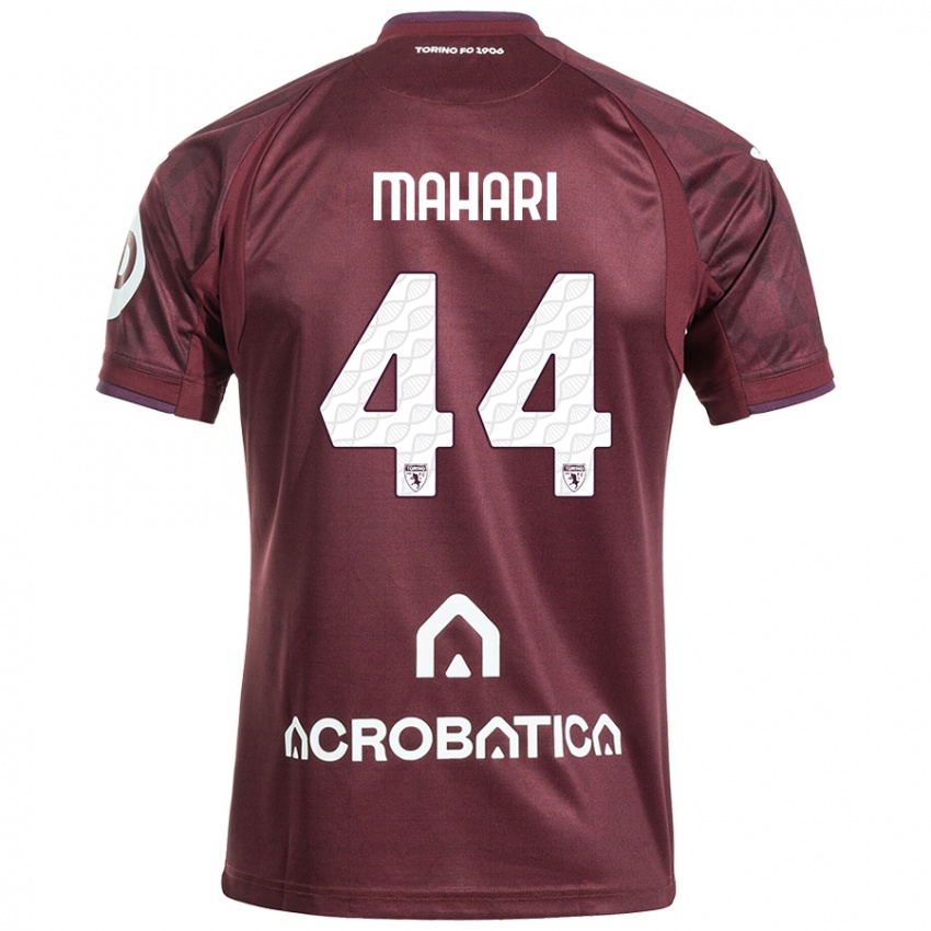 Hombre Camiseta Efdon Mahari #44 Granate Blanco 1ª Equipación 2024/25 La Camisa Perú