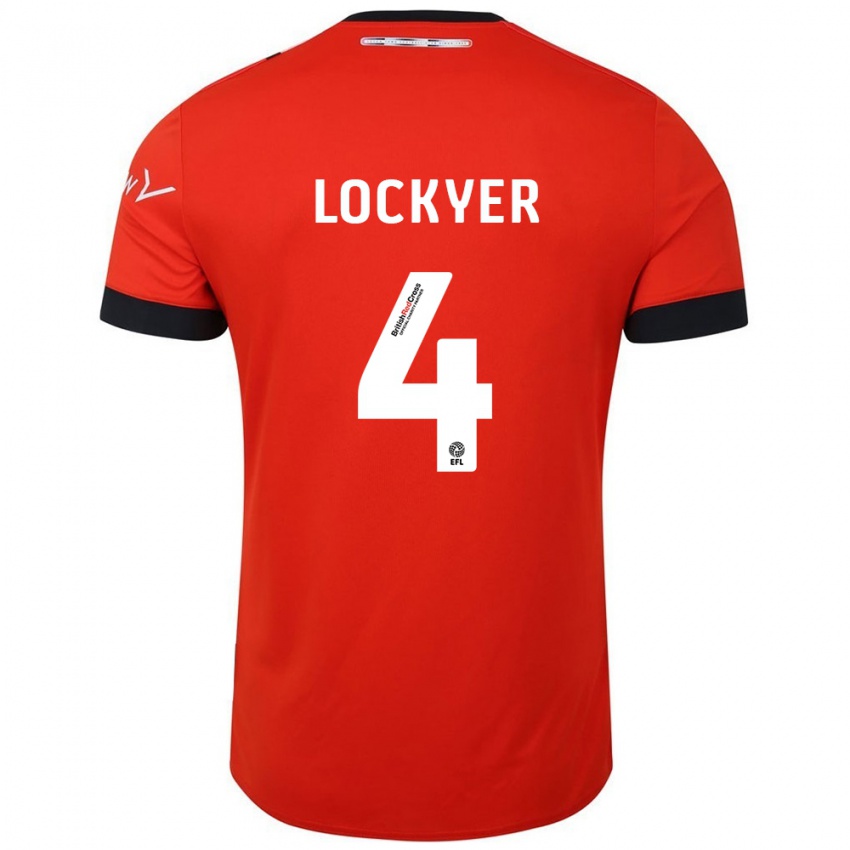 Hombre Camiseta Tom Lockyer #4 Naranja Negro 1ª Equipación 2024/25 La Camisa Perú