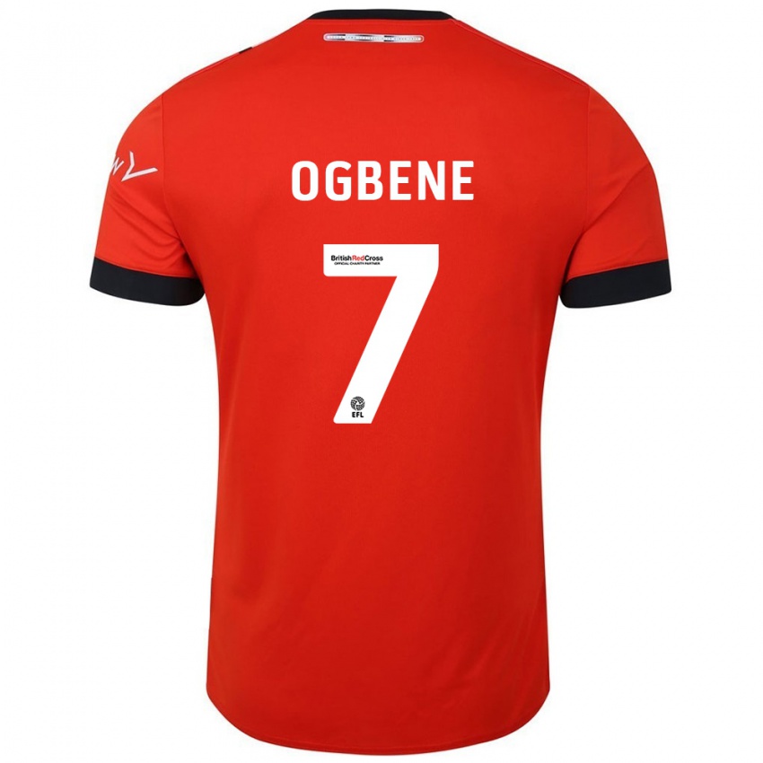 Hombre Camiseta Chiedozie Ogbene #7 Naranja Negro 1ª Equipación 2024/25 La Camisa Perú