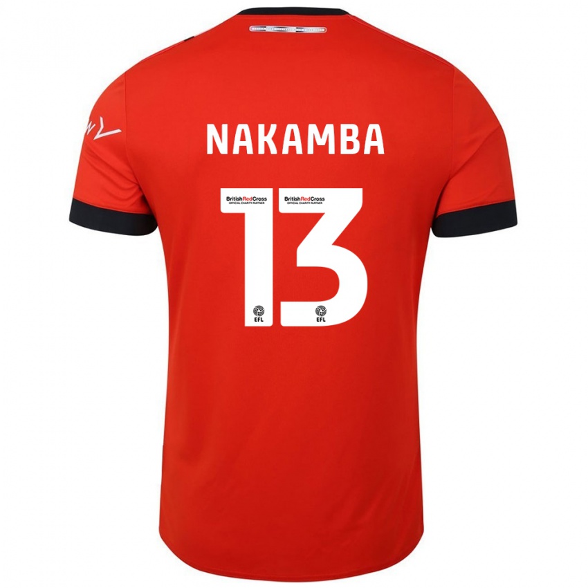 Hombre Camiseta Marvelous Nakamba #13 Naranja Negro 1ª Equipación 2024/25 La Camisa Perú