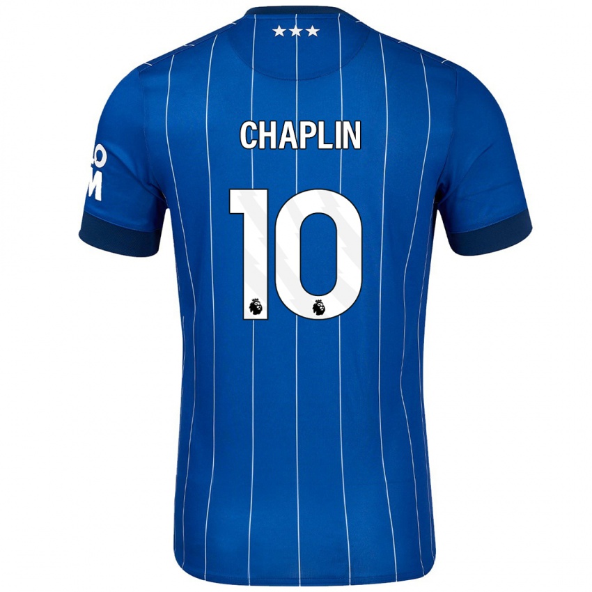 Hombre Camiseta Conor Chaplin #10 Azul Marino 1ª Equipación 2024/25 La Camisa Perú