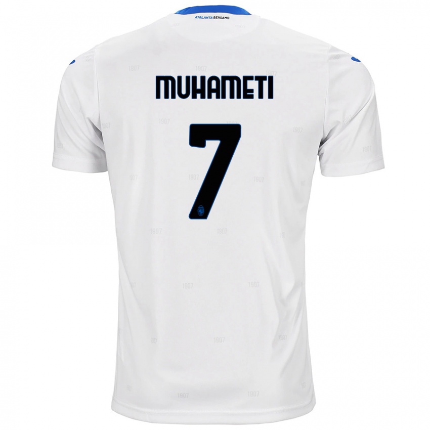 Hombre Camiseta Endri Muhameti #7 Blanco 2ª Equipación 2024/25 La Camisa Perú