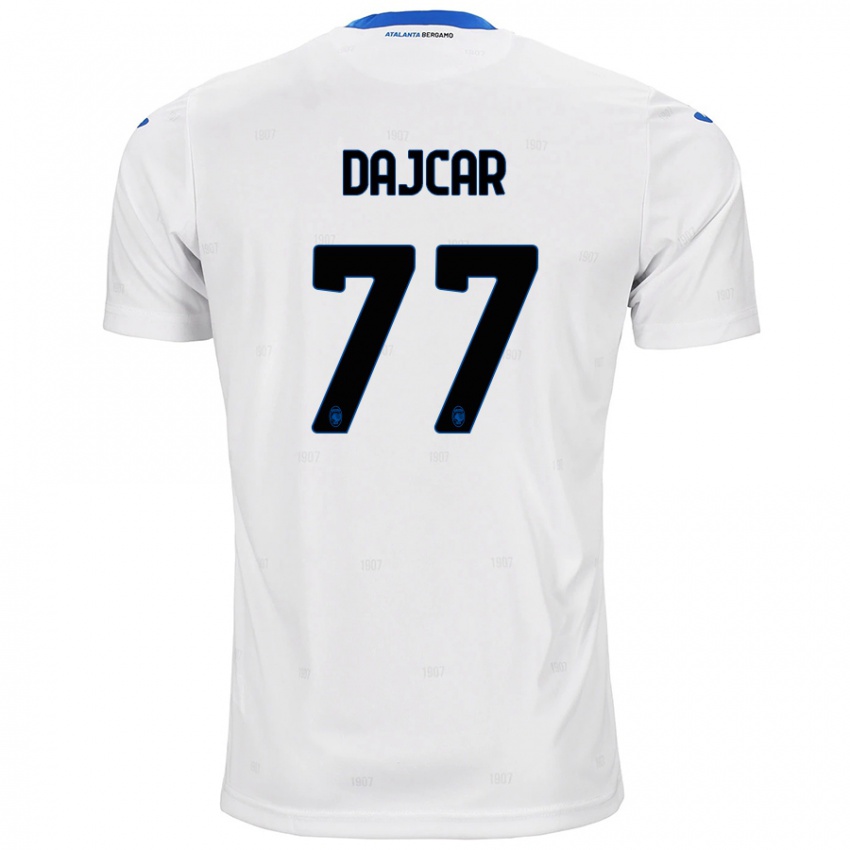 Hombre Camiseta Matevz Dajcar #77 Blanco 2ª Equipación 2024/25 La Camisa Perú