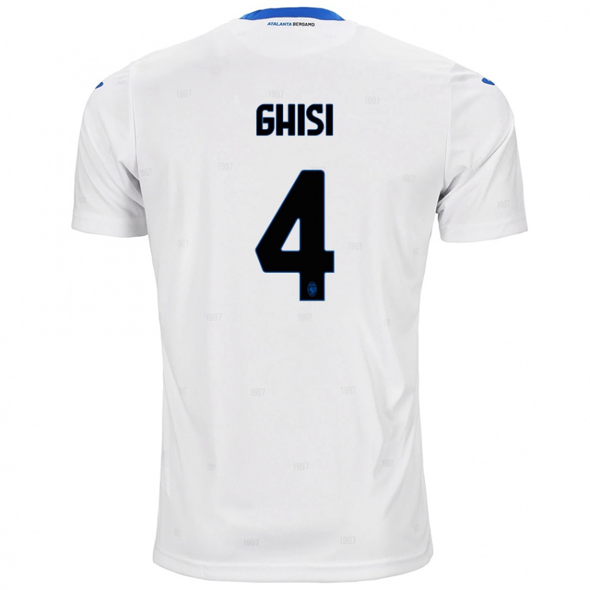 Hombre Camiseta Laura Ghisi #4 Blanco 2ª Equipación 2024/25 La Camisa Perú