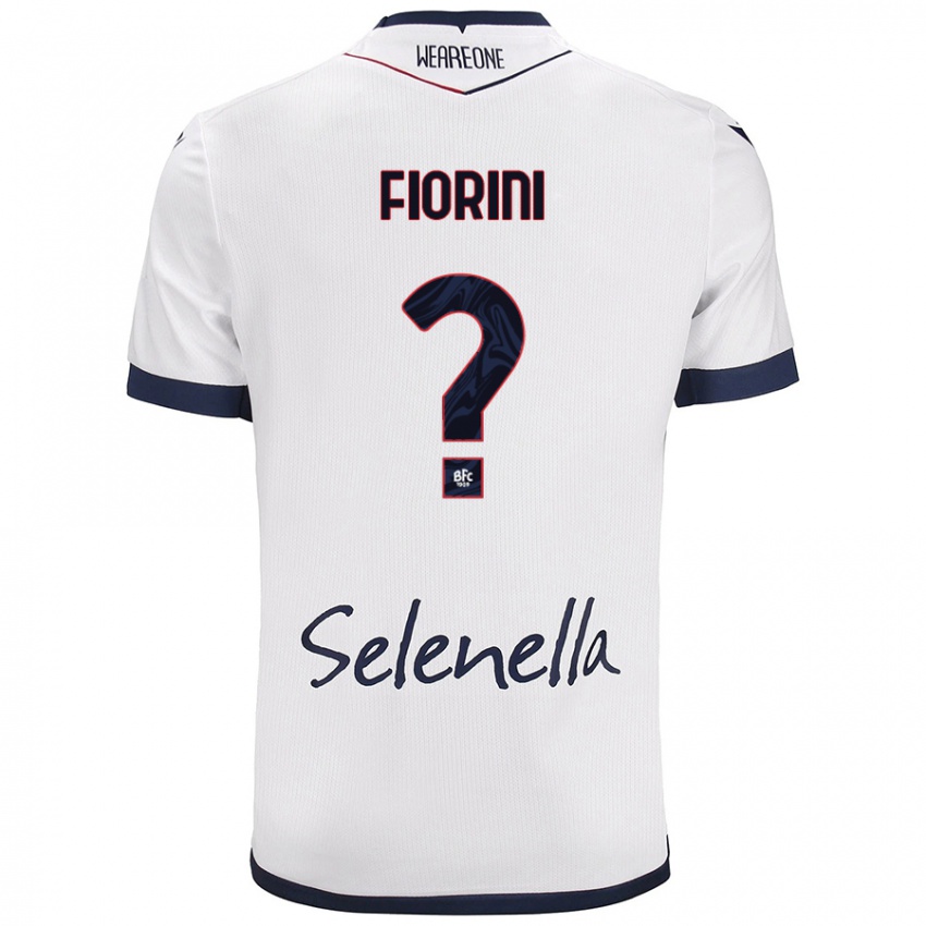 Hombre Camiseta Mattia Fiorini #0 Blanco Azul Real 2ª Equipación 2024/25 La Camisa Perú