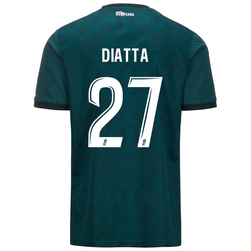 Hombre Camiseta Krépin Diatta #27 Verde Oscuro 2ª Equipación 2024/25 La Camisa Perú