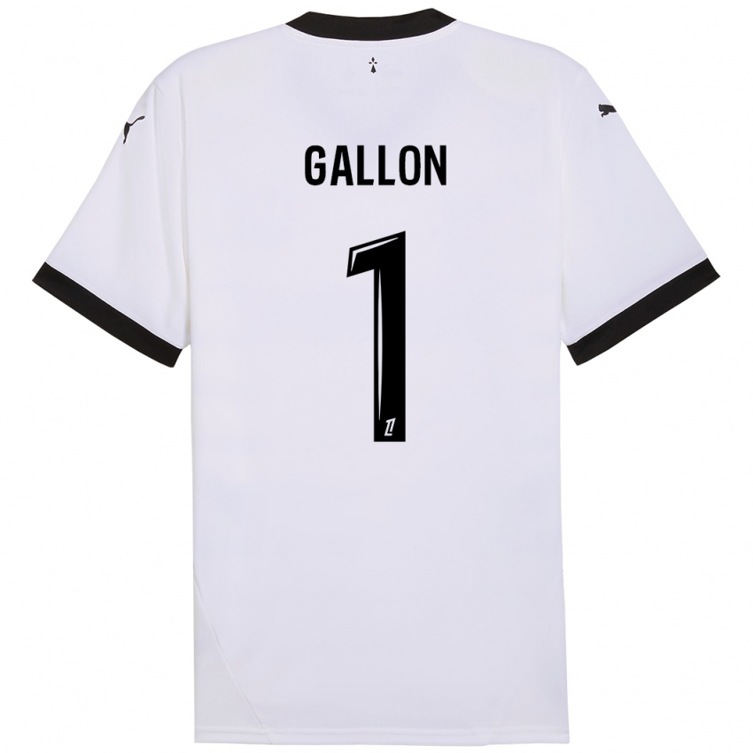 Hombre Camiseta Gauthier Gallon #1 Blanco Negro 2ª Equipación 2024/25 La Camisa Perú