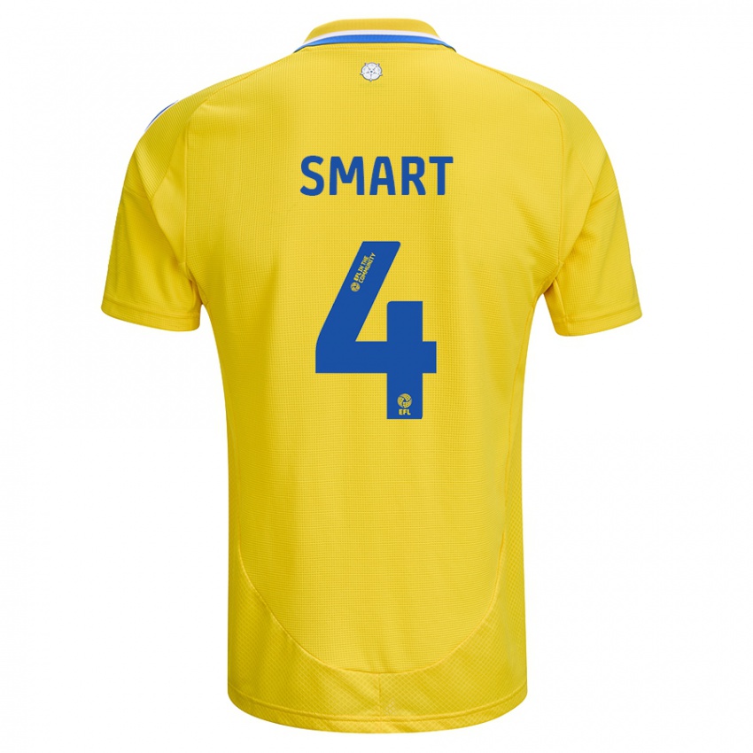 Hombre Camiseta Olivia Smart #4 Amarillo Azul 2ª Equipación 2024/25 La Camisa Perú