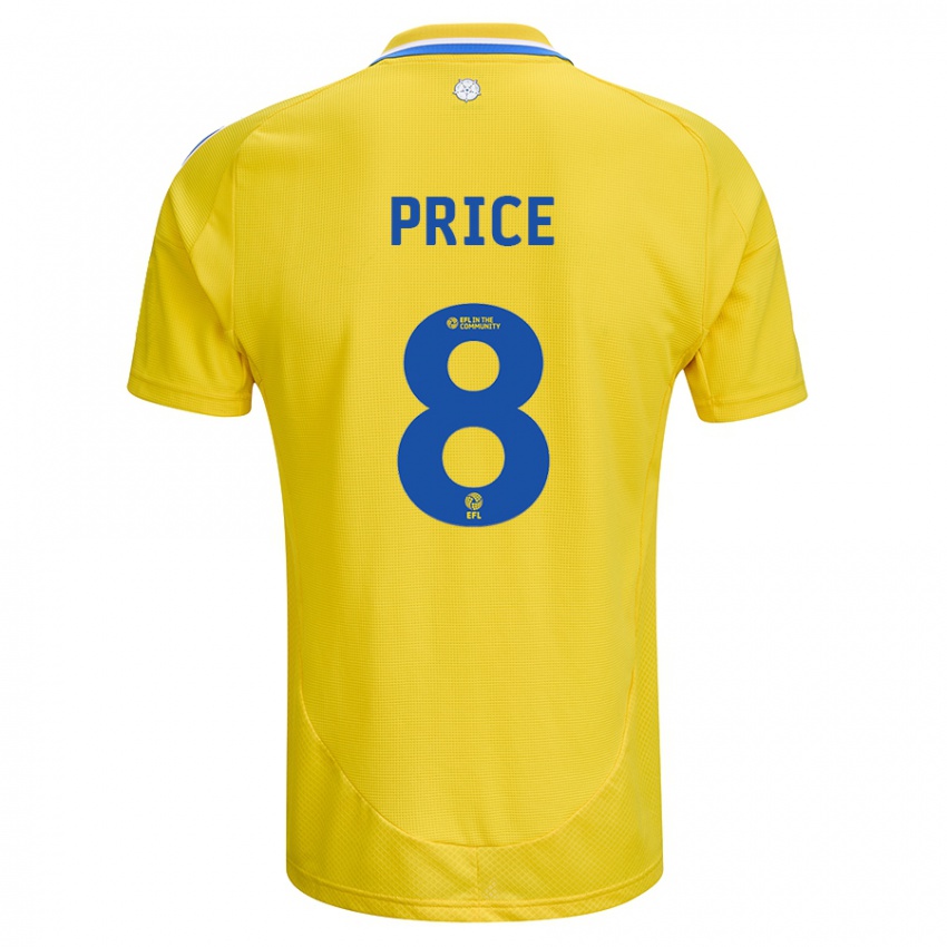 Hombre Camiseta Leoni Price #8 Amarillo Azul 2ª Equipación 2024/25 La Camisa Perú