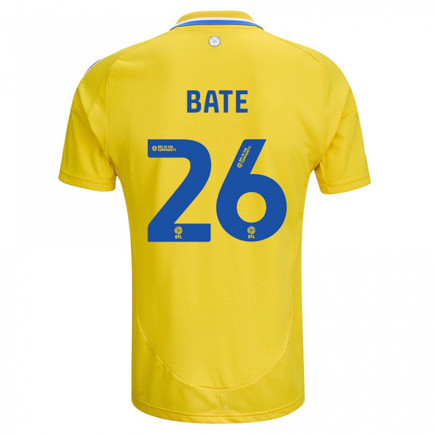 Hombre Camiseta Lewis Bate #26 Amarillo Azul 2ª Equipación 2024/25 La Camisa Perú