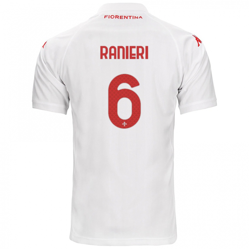 Hombre Camiseta Luca Ranieri #6 Blanco 2ª Equipación 2024/25 La Camisa Perú