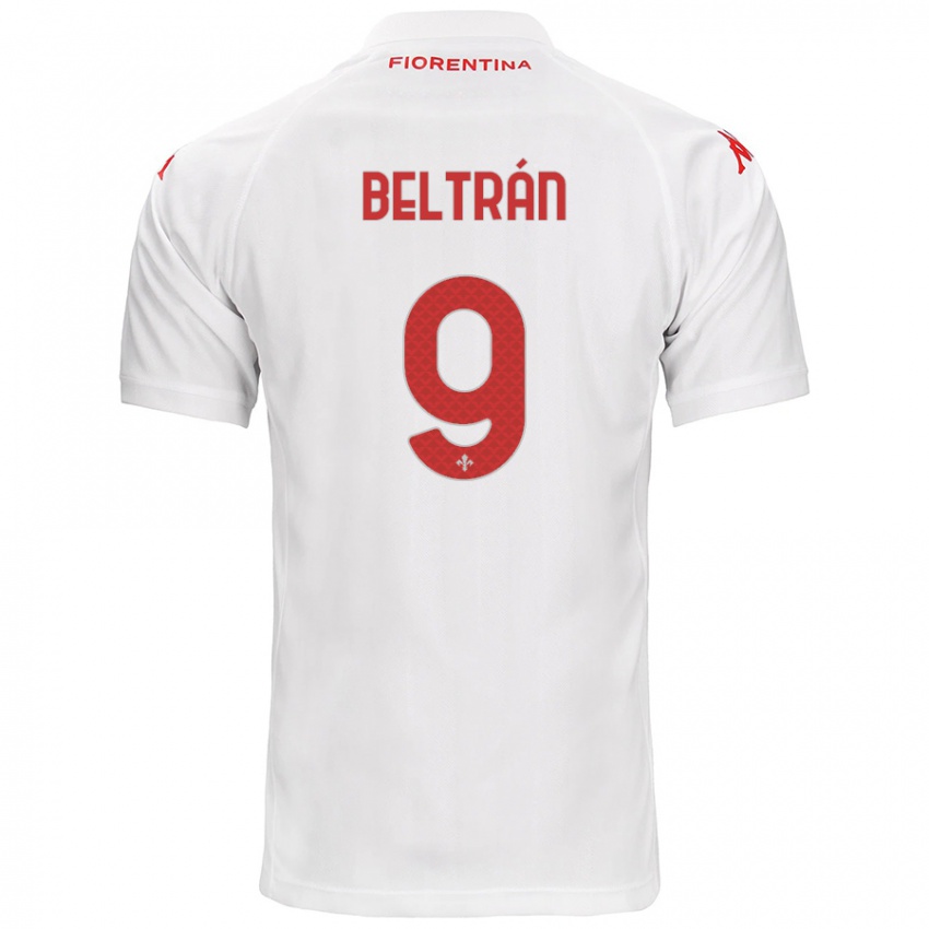 Hombre Camiseta Lucas Beltrán #9 Blanco 2ª Equipación 2024/25 La Camisa Perú