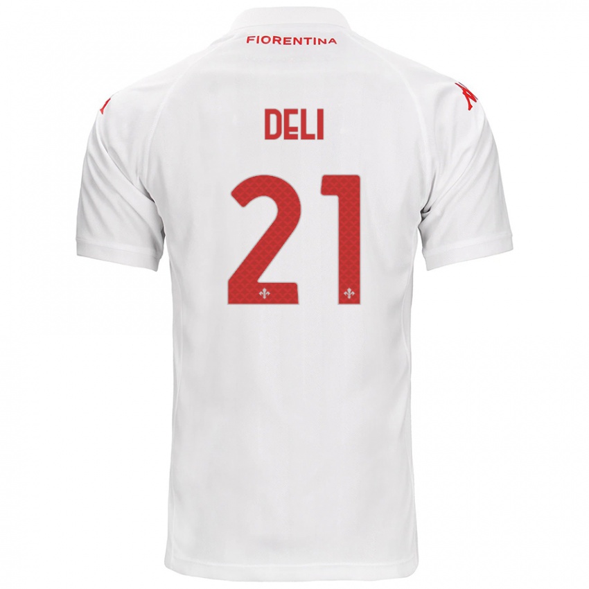 Hombre Camiseta Lapo Deli #21 Blanco 2ª Equipación 2024/25 La Camisa Perú