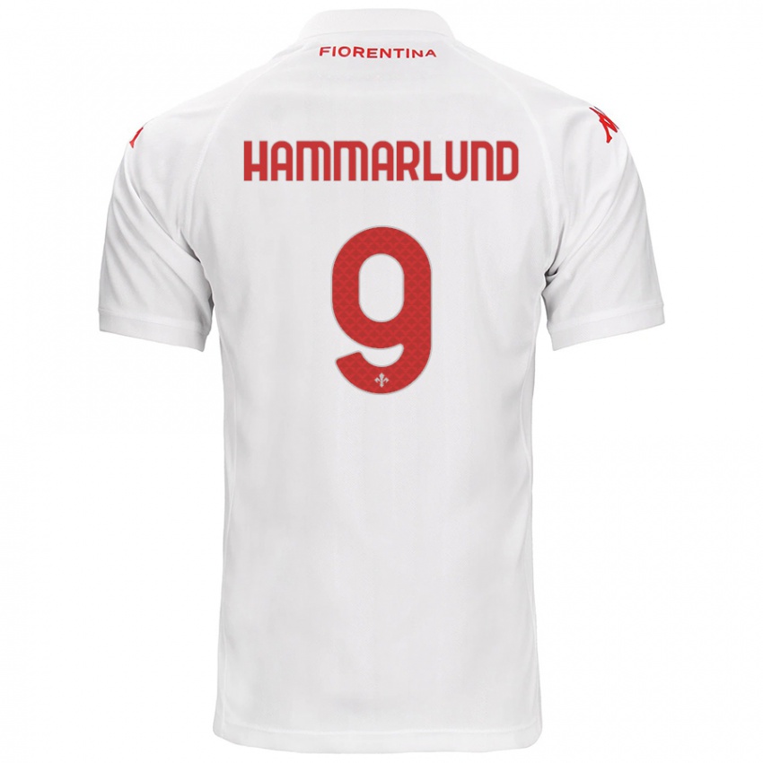 Hombre Camiseta Pauline Hammarlund #9 Blanco 2ª Equipación 2024/25 La Camisa Perú