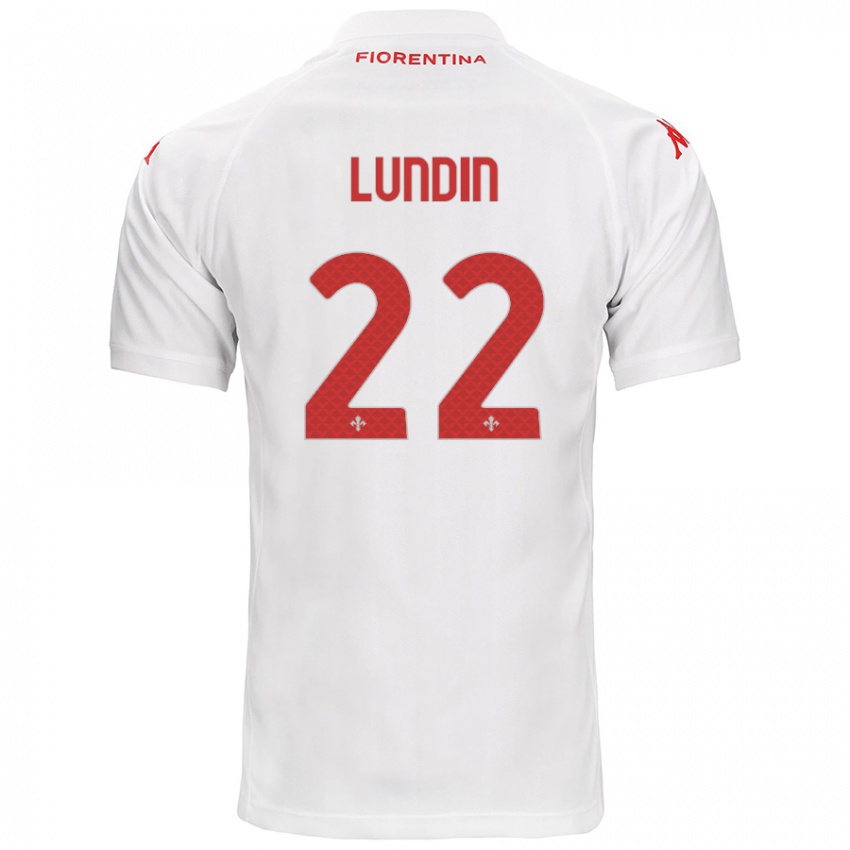 Hombre Camiseta Karin Lundin #22 Blanco 2ª Equipación 2024/25 La Camisa Perú