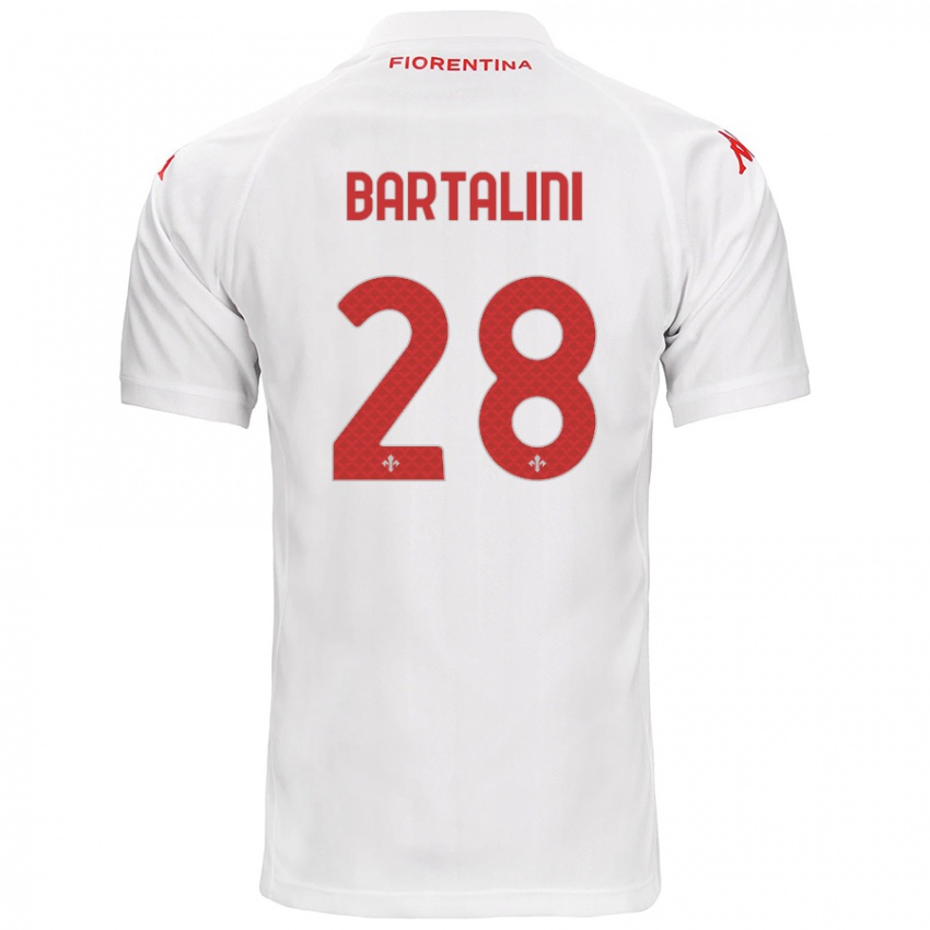 Hombre Camiseta Viola Bartalini #28 Blanco 2ª Equipación 2024/25 La Camisa Perú