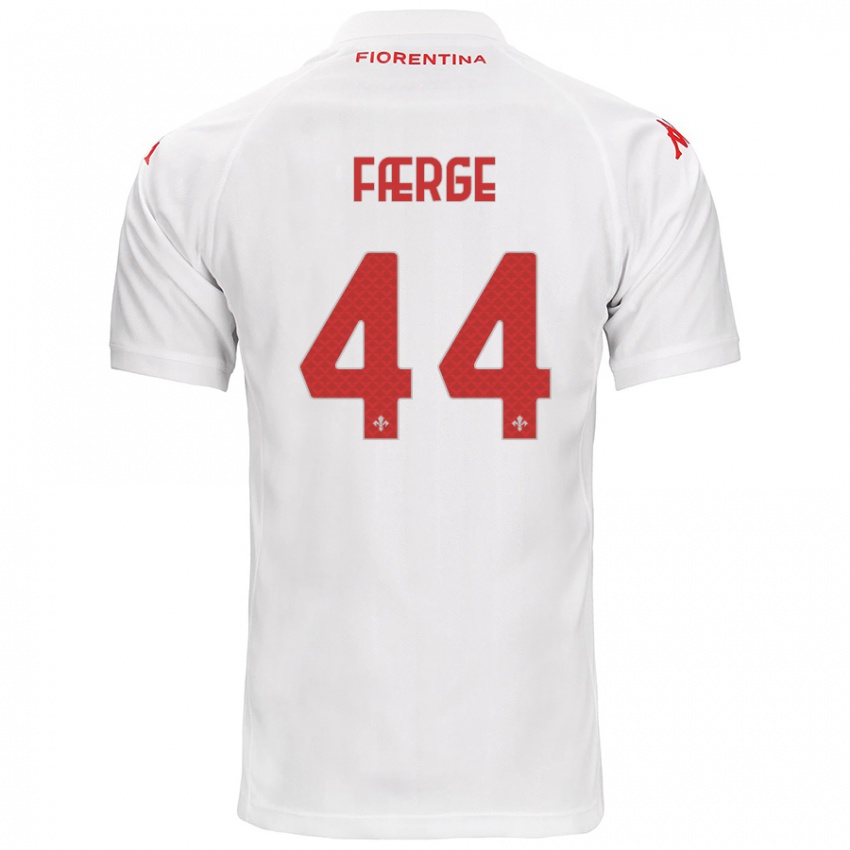 Hombre Camiseta Emma Færge #44 Blanco 2ª Equipación 2024/25 La Camisa Perú