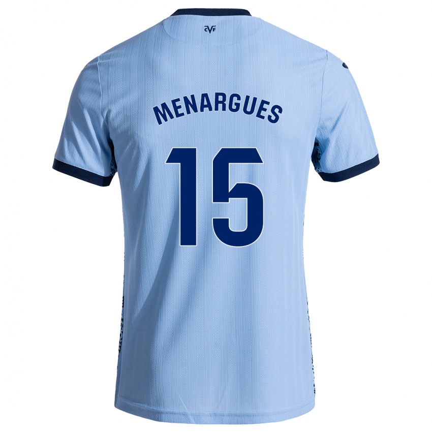 Hombre Camiseta Joseda Menargues #15 Azul Cielo 2ª Equipación 2024/25 La Camisa Perú