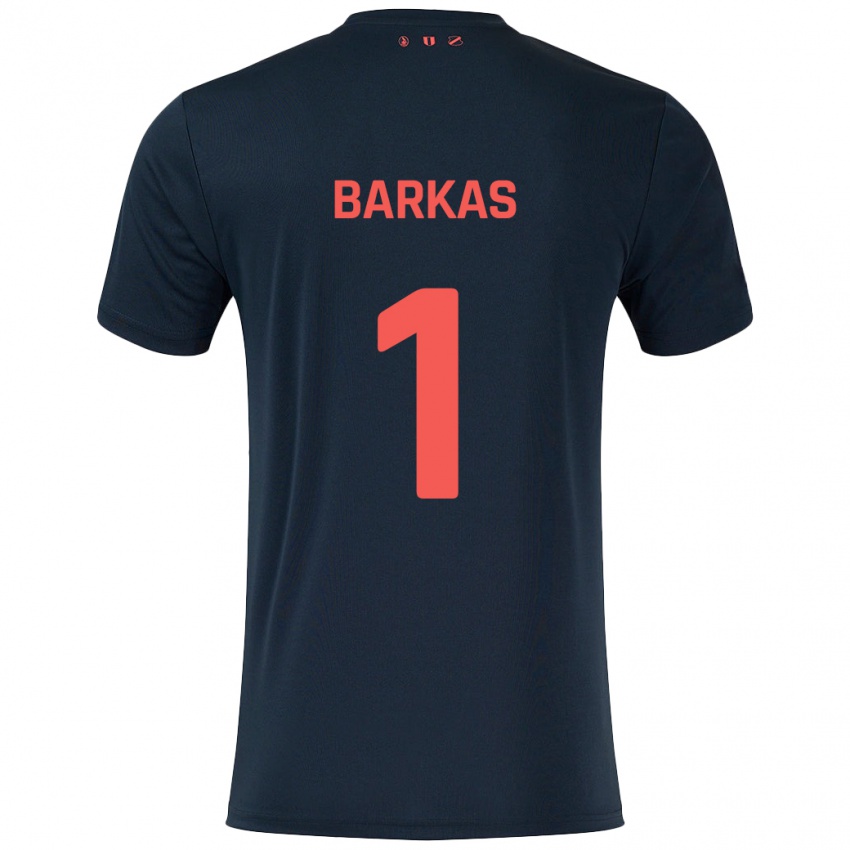 Hombre Camiseta Vasilios Barkas #1 Negro Rojo 2ª Equipación 2024/25 La Camisa Perú