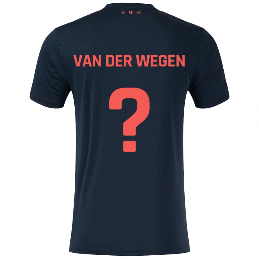 Hombre Camiseta Sil Van Der Wegen #0 Negro Rojo 2ª Equipación 2024/25 La Camisa Perú