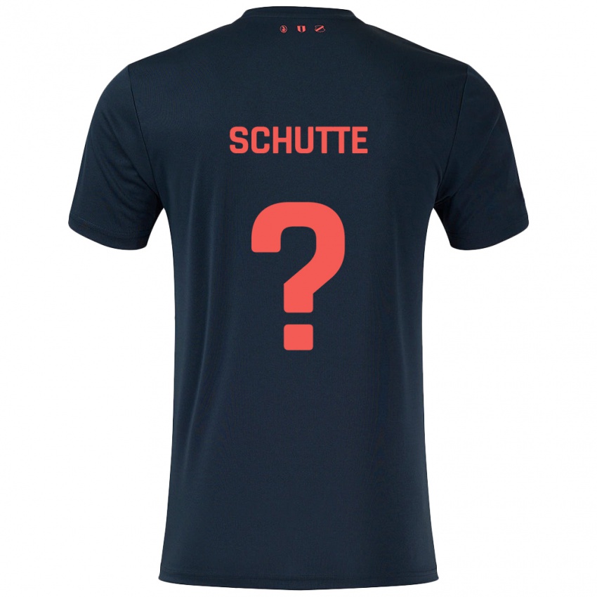 Hombre Camiseta Olivier Schutte #0 Negro Rojo 2ª Equipación 2024/25 La Camisa Perú