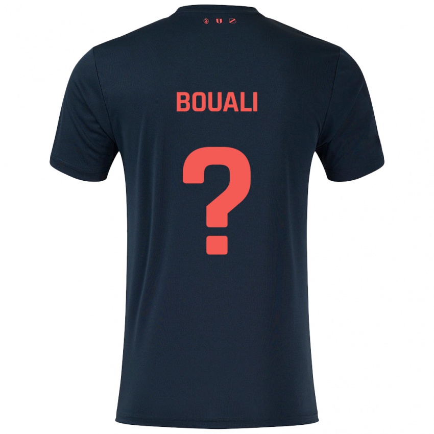 Hombre Camiseta Zakaria Bouali #0 Negro Rojo 2ª Equipación 2024/25 La Camisa Perú