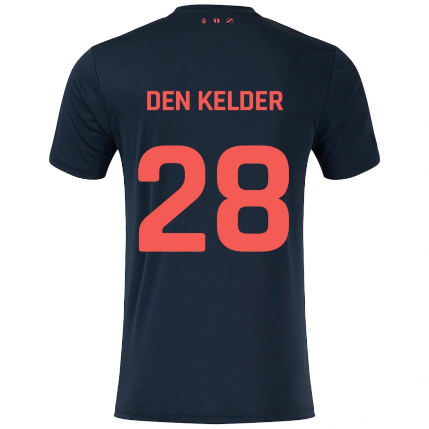 Hombre Camiseta Gera Op Den Kelder #28 Negro Rojo 2ª Equipación 2024/25 La Camisa Perú