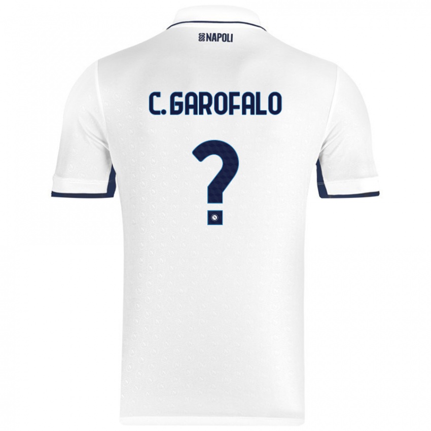 Hombre Camiseta Christian Garofalo #0 Blanco Azul Real 2ª Equipación 2024/25 La Camisa Perú