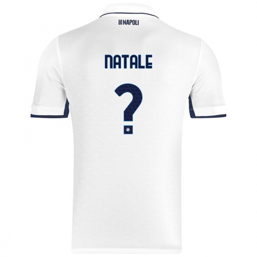 Hombre Camiseta Roberto Natale #0 Blanco Azul Real 2ª Equipación 2024/25 La Camisa Perú