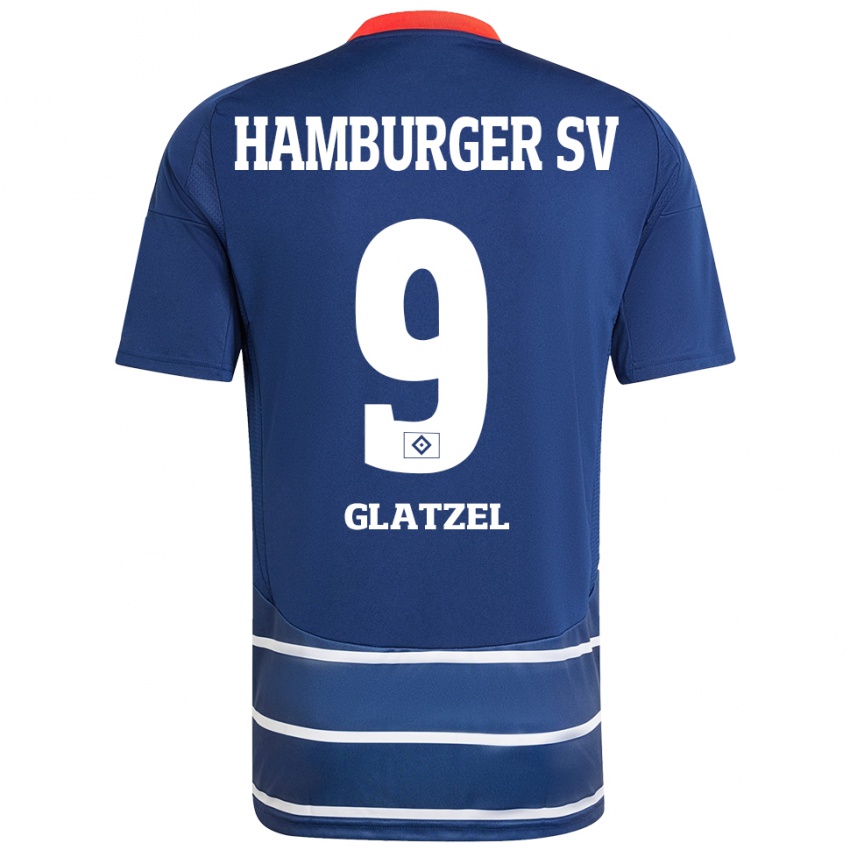 Hombre Camiseta Robert Glatzel #9 Azul Oscuro 2ª Equipación 2024/25 La Camisa Perú