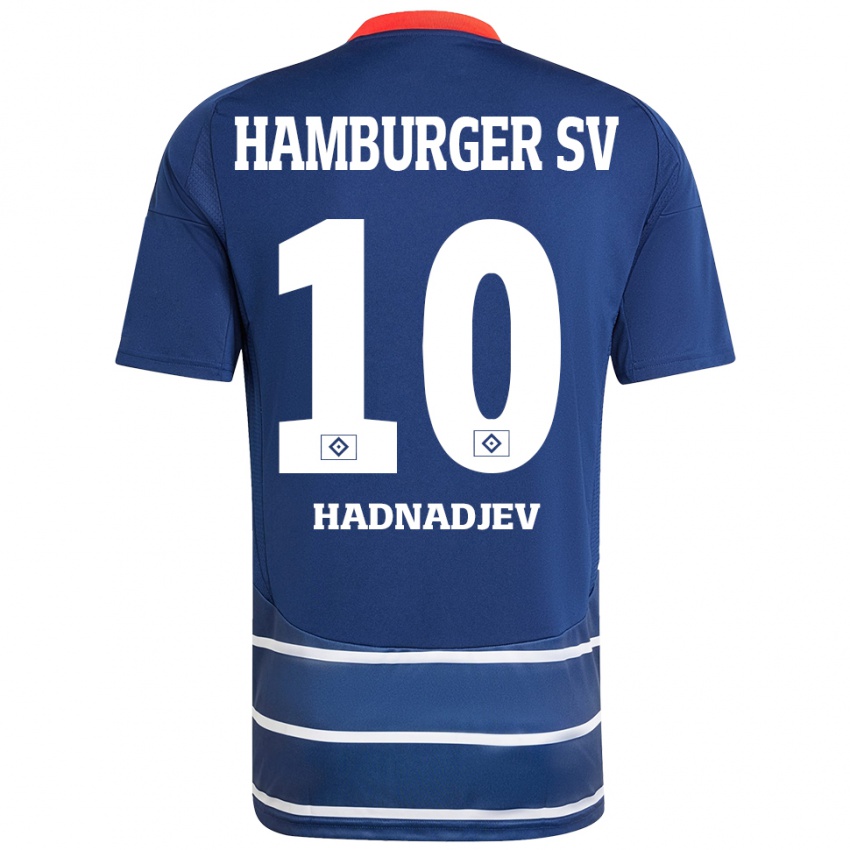 Hombre Camiseta Marko Hadnadjev #10 Azul Oscuro 2ª Equipación 2024/25 La Camisa Perú