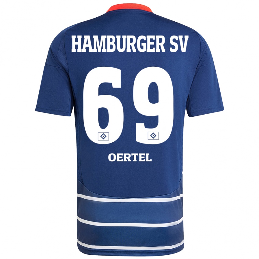 Hombre Camiseta Jan Oertel #69 Azul Oscuro 2ª Equipación 2024/25 La Camisa Perú