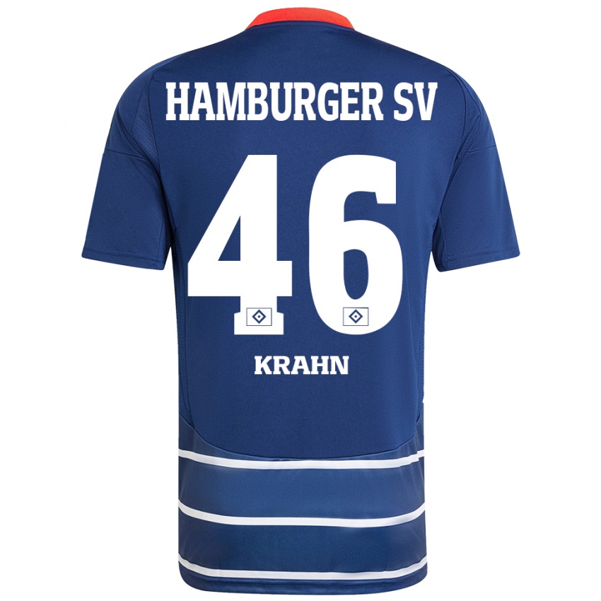 Hombre Camiseta Elijah Krahn #46 Azul Oscuro 2ª Equipación 2024/25 La Camisa Perú