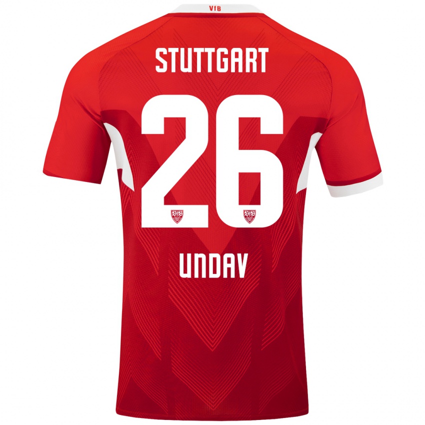 Hombre Camiseta Deniz Undav #26 Rojo Blanco 2ª Equipación 2024/25 La Camisa Perú