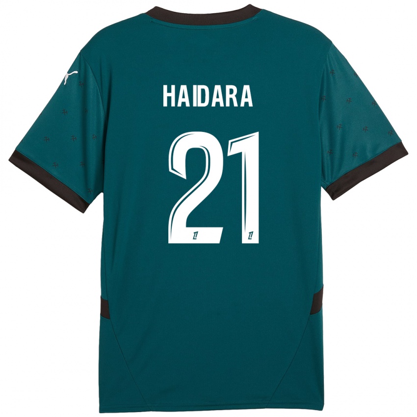 Hombre Camiseta Massadio Haidara #21 Verde Oscuro 2ª Equipación 2024/25 La Camisa Perú