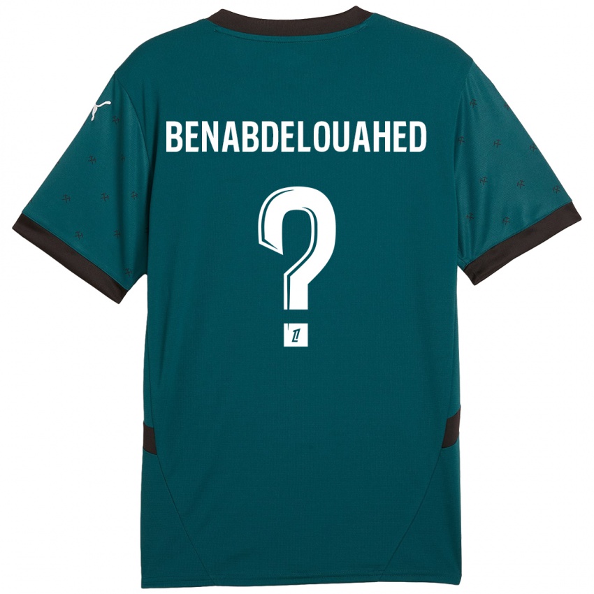 Hombre Camiseta Kaïs Benabdelouahed #0 Verde Oscuro 2ª Equipación 2024/25 La Camisa Perú