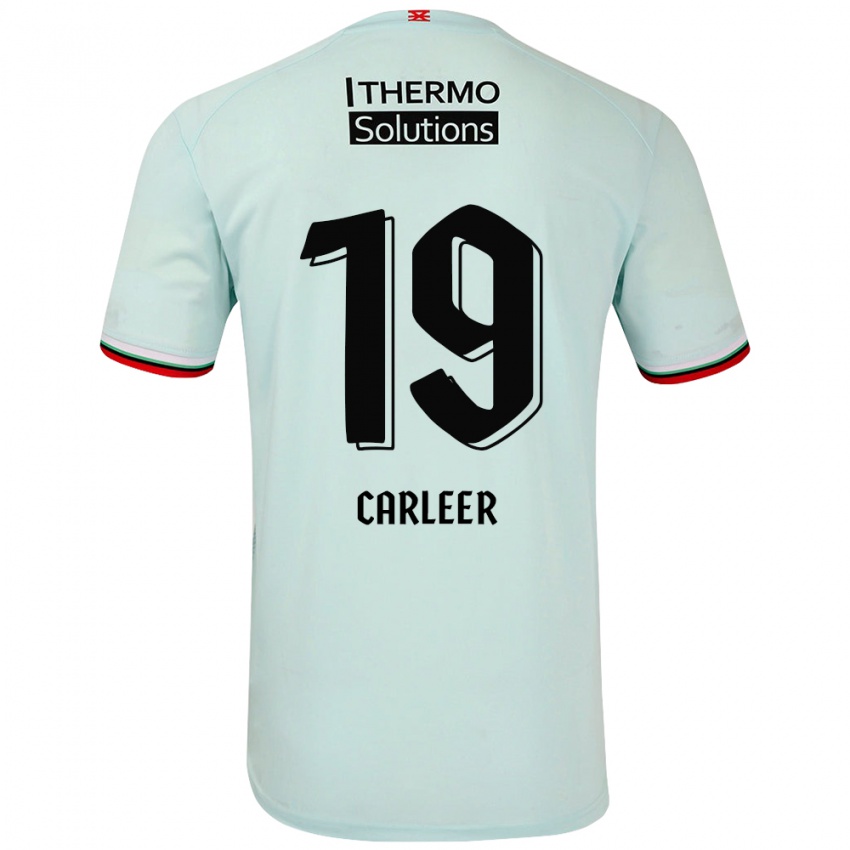 Hombre Camiseta Lieske Carleer #19 Verde Claro 2ª Equipación 2024/25 La Camisa Perú