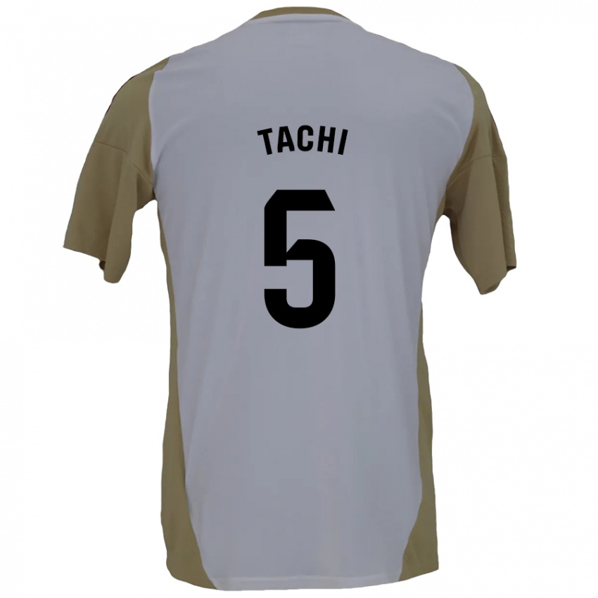 Hombre Camiseta Tachi #5 Marrón Blanco 2ª Equipación 2024/25 La Camisa Perú