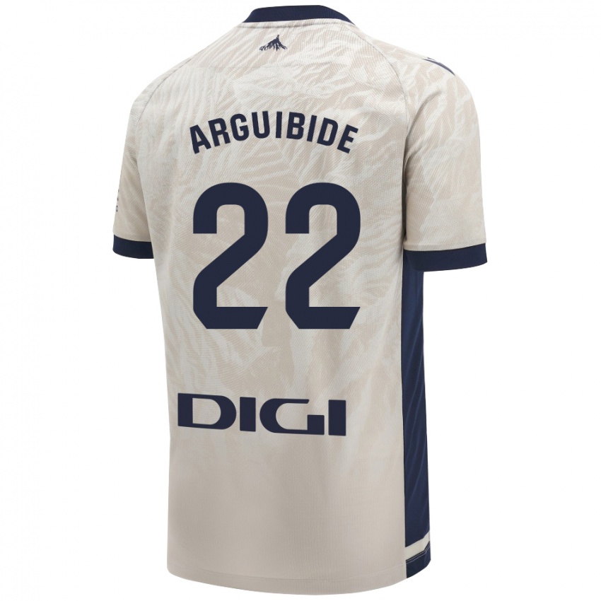 Hombre Camiseta Iñigo Arguibide #22 Gris Claro 2ª Equipación 2024/25 La Camisa Perú