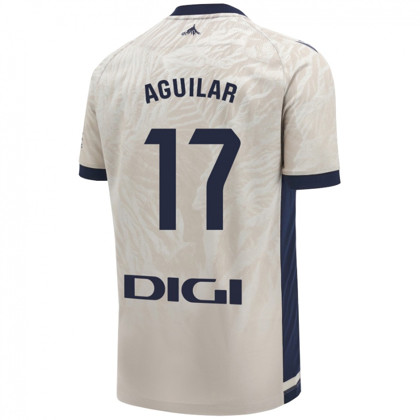 Hombre Camiseta Eneko Aguilar #17 Gris Claro 2ª Equipación 2024/25 La Camisa Perú