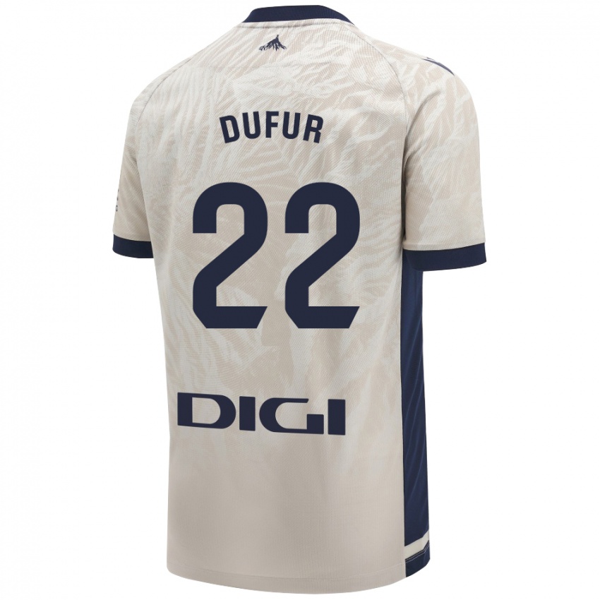 Hombre Camiseta Ander Dufur #22 Gris Claro 2ª Equipación 2024/25 La Camisa Perú