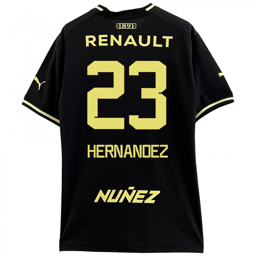 Hombre Camiseta Abel Hernandez #23 Negro Amarillo 2ª Equipación 2024/25 La Camisa Perú