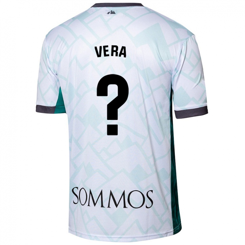 Hombre Camiseta Ángel Vera #0 Blanco Verde 2ª Equipación 2024/25 La Camisa Perú