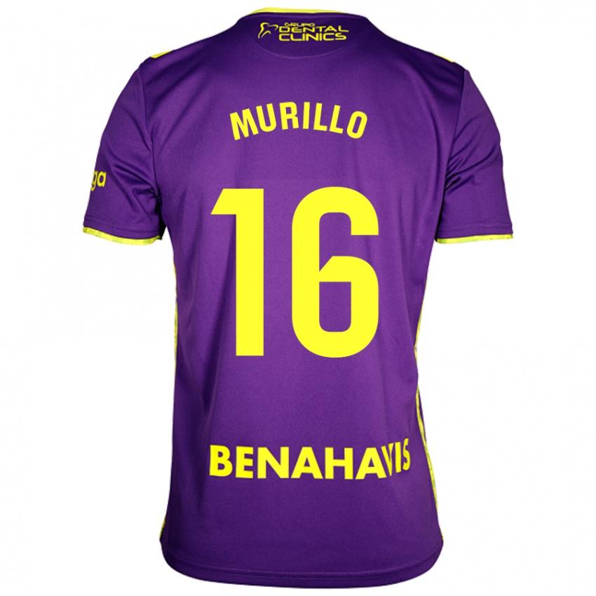 Hombre Camiseta Diego Murillo #16 Púrpura Amarillo 2ª Equipación 2024/25 La Camisa Perú