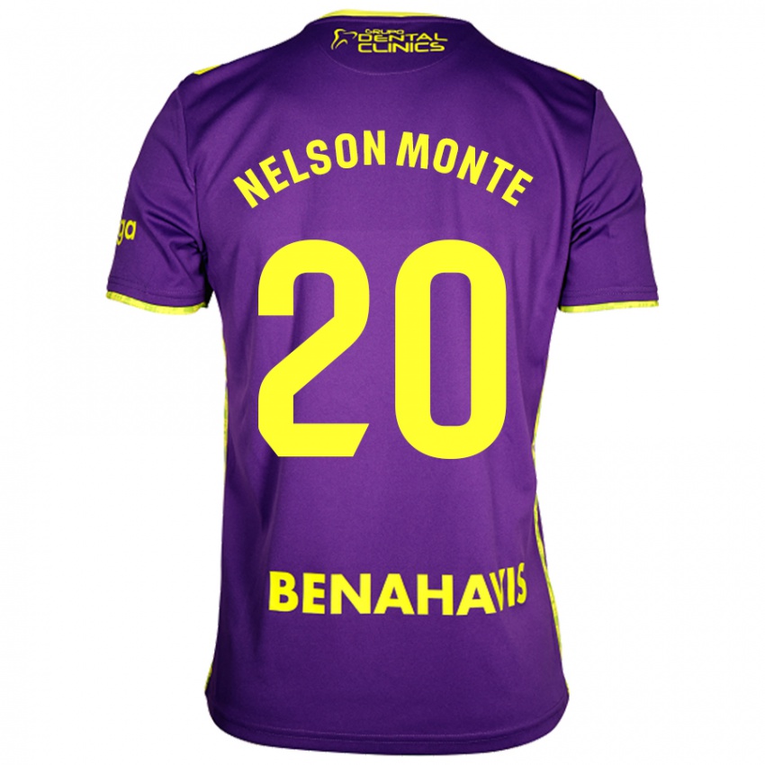 Hombre Camiseta Nélson Monte #20 Púrpura Amarillo 2ª Equipación 2024/25 La Camisa Perú