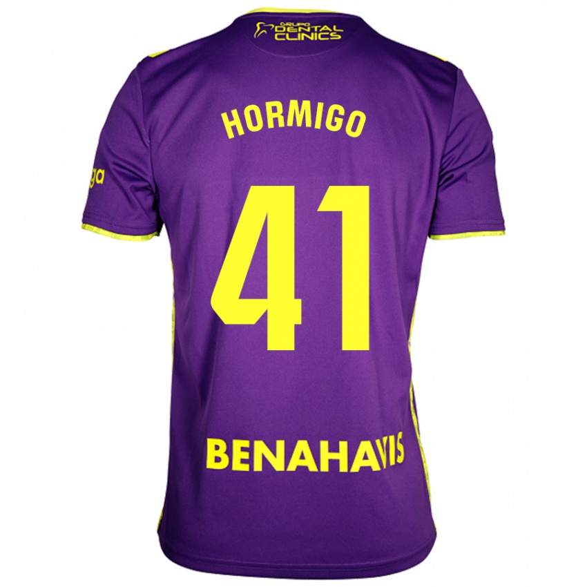 Hombre Camiseta Cintia Hormigo #41 Púrpura Amarillo 2ª Equipación 2024/25 La Camisa Perú