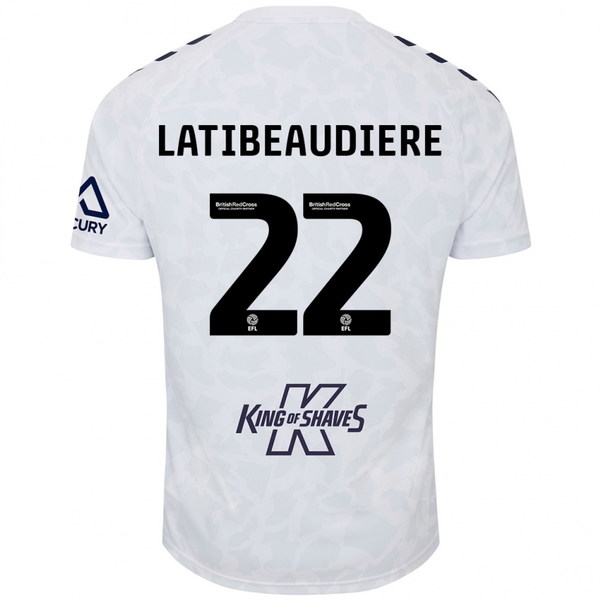 Hombre Camiseta Joel Latibeaudiere #22 Blanco 2ª Equipación 2024/25 La Camisa Perú