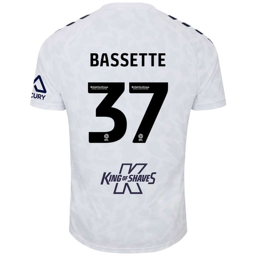 Hombre Camiseta Norman Bassette #37 Blanco 2ª Equipación 2024/25 La Camisa Perú